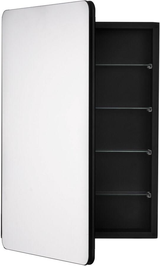 Medicijnkast 20 X 30 Inch voor Badkamer met Spiegel Wandkast met Aluminium Frame 4-Laags Verstelbare Planken Opties voor Inbouw En Wandmontage