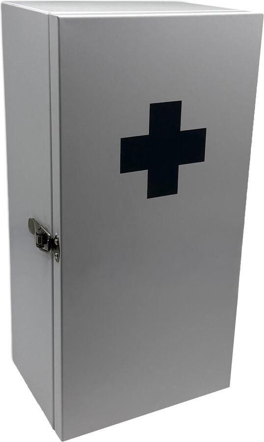 Medicijnkastje 3 vakken 42 x 21 x 15 5 cm wit-grijs