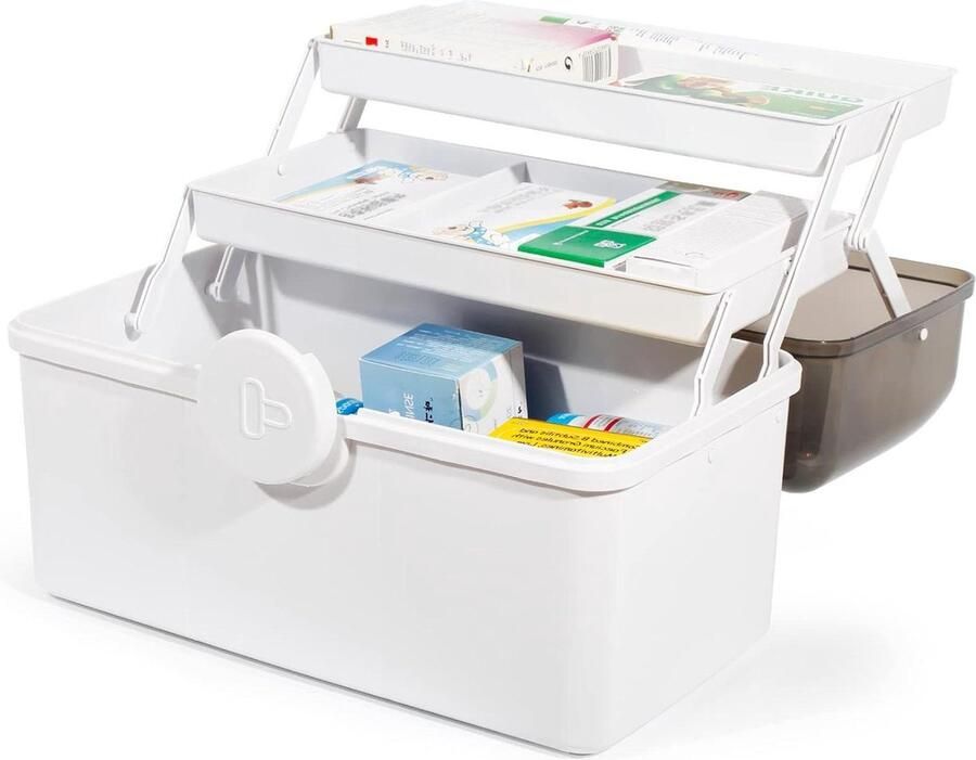 Medicijnkastje Met uitneembare lade Groot formaat Wit