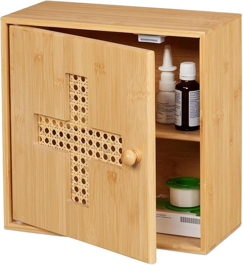Medicijnkastje van bamboe Compact en stijlvol 1 stuk