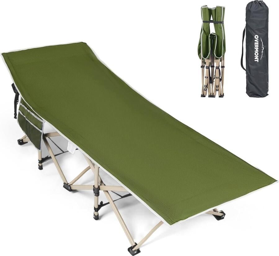 Inklapbaar extra groot veldbed voor volwassenen 190 x 71 cm Belastbaar tot 250 kg Perfect voor camping tuin of logeerbed