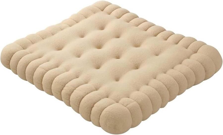 Meditatiekussen in koekjesvorm superzacht en comfortabel zitkussen rond kussen voor koekjesvormige stoel tatami-vloerkussen (50 x 60 cm kaki1)