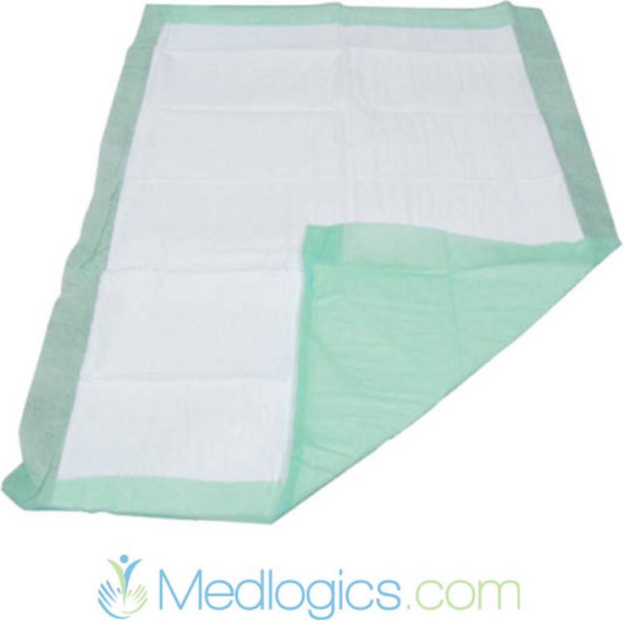 Medlogics 25 stuks wegwerp bed onderleggers Incontinentie bed onderleggers matrasbeschermers 60 x 90 cm