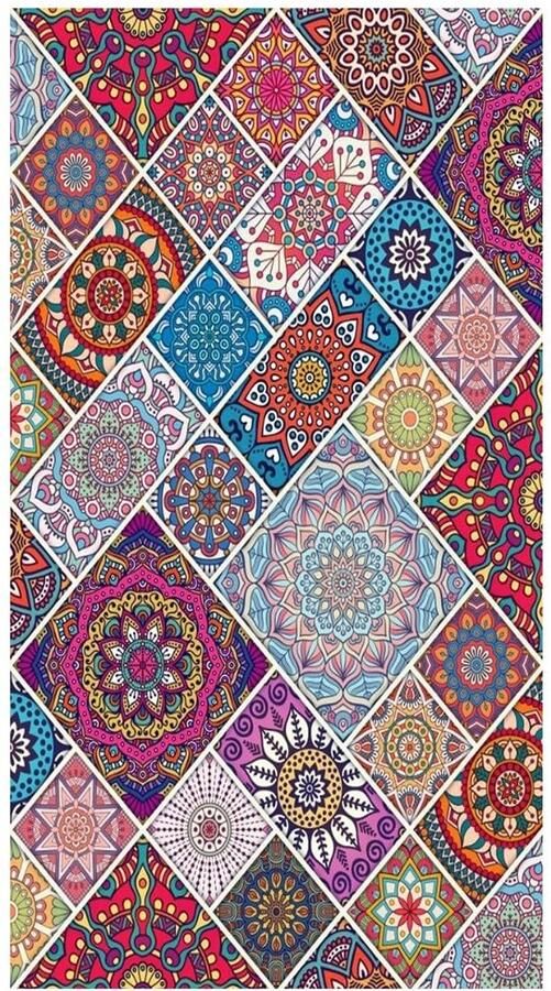 Meerkleurig tapijt polyester 50 x 120