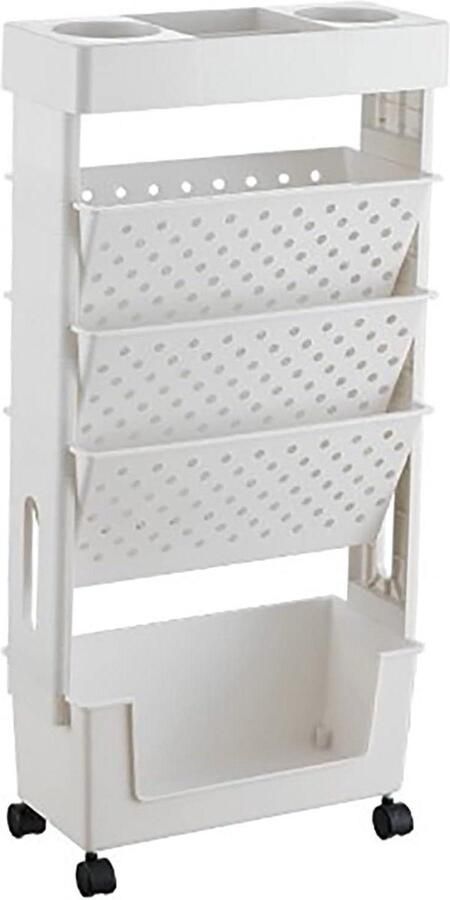 Verplaatsbare draaibare boekenplank opbergorganizer plank voor studieconferentieruimte thuis woonkamer (wit) rotating bookshelf