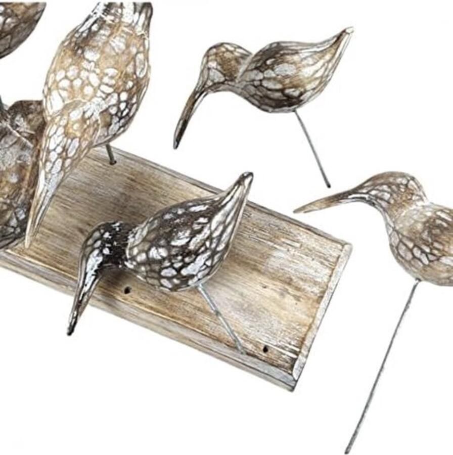 Meeuwen van verouderd hout Nautische decoratie voor op tafel