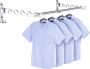 MEIJO Kledinghaken inklapbaar wandkledingrek klaphaak wandhaken balkon kledinghaken voor wasruimte slaapkamer badkamer (zilver 2 stuks + stang) - Thumbnail 2