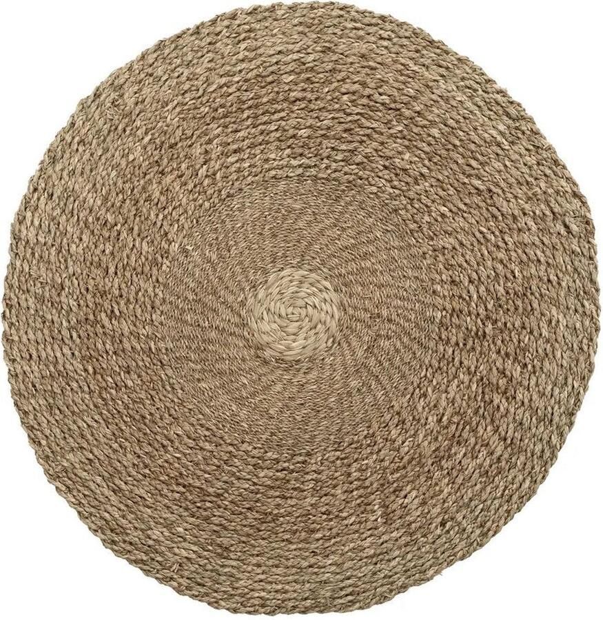 Rootz Living Rootz Mekong River Carpet Natuurlijk tapijt Rond middelpunt Kustdecor 90cm x 90cm x 1cm