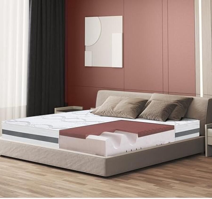 Memory Foam Matras 160 x 200 Orthopedisch en Hypoallergeen 27cm Hoogte Ademend en Zelfmodellerend