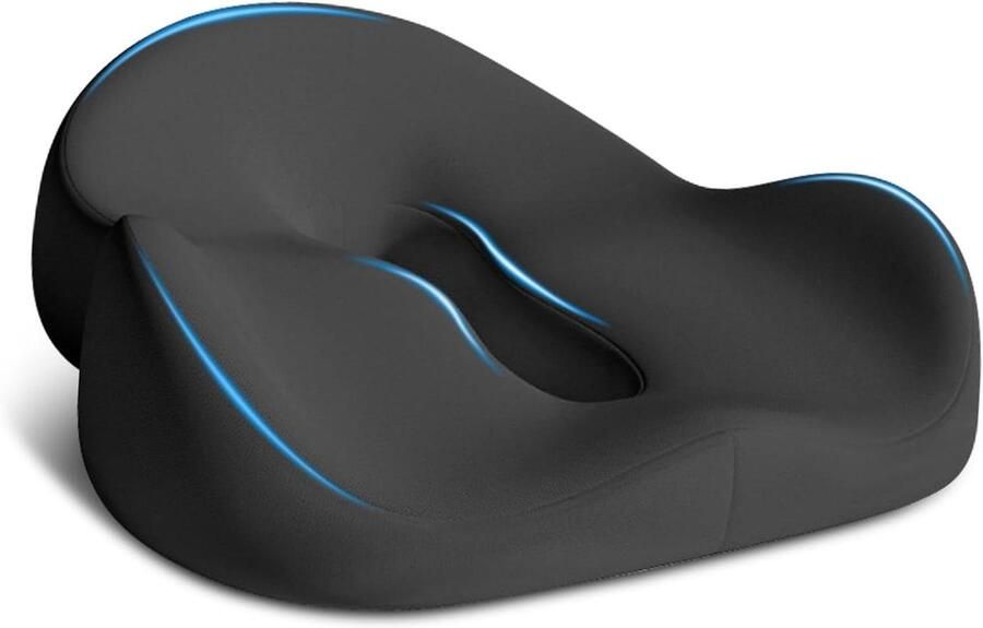 Memory Foam Orthopedic Seat Cushion for Hemorrhoids Sciatica Coccyx Pain Relief Ergonomic Design for Gaming Office Chair Car Wheelchair