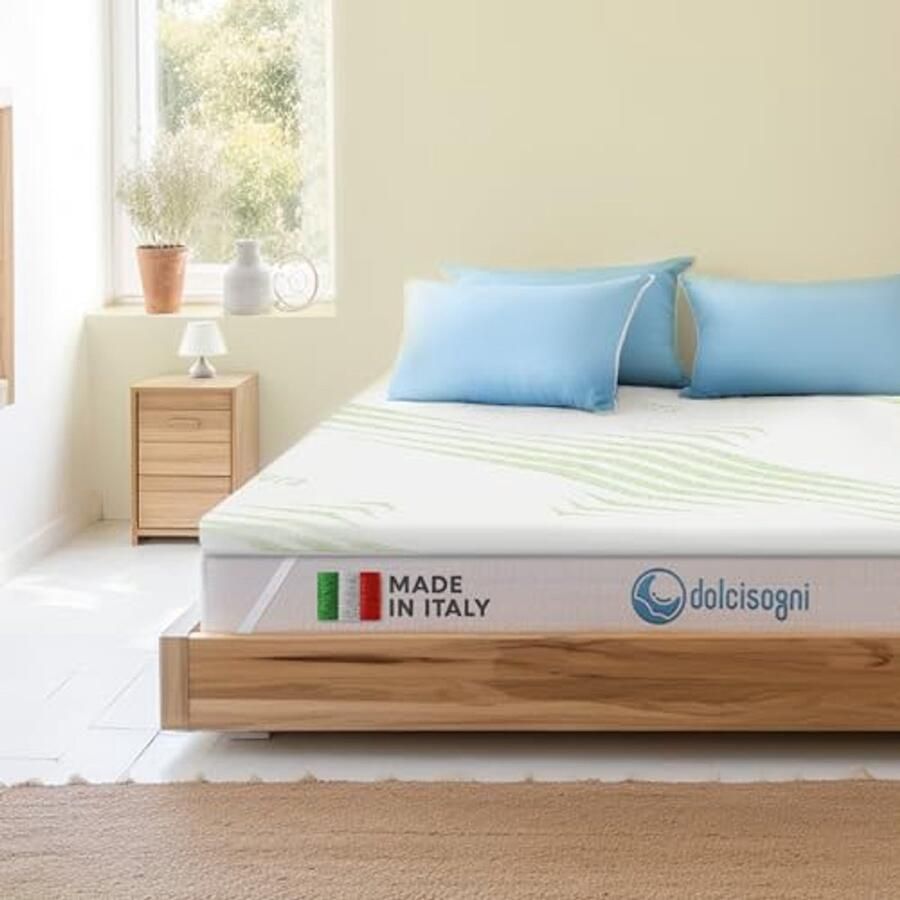 Memory Foam Topper 140 x 190 cm met Verwijderbare Aloe Vera Hoes 5 cm Dikte Oeko-Tex en CertiPUR™