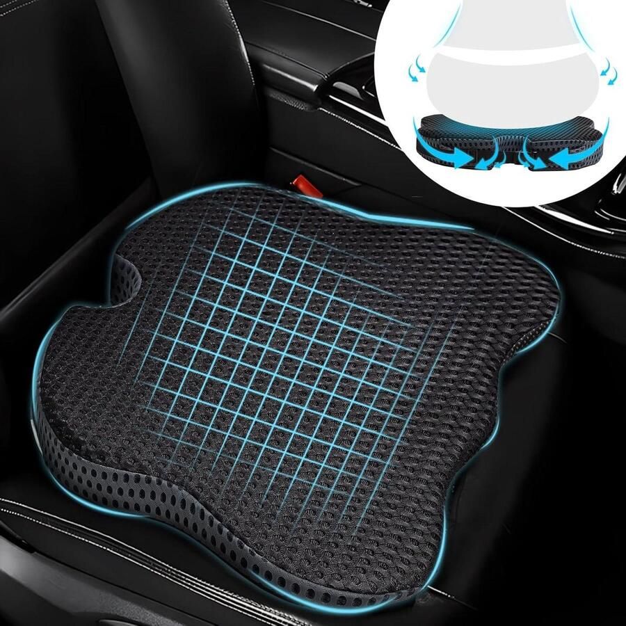 Memory Foam Wedge Cushion for Car Office Chair Wheelchair Booster Seat for Adults