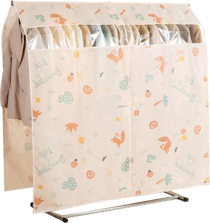 Mengger Kledinghoes Stofdicht Kledingafdekking Stof-En Vochtbestendig Kledingrek Afdekking 100*150cm Anti-Stofafdekking Stofbescherming Tegen Transparant Kijkvenster Hoes voor kledingrek