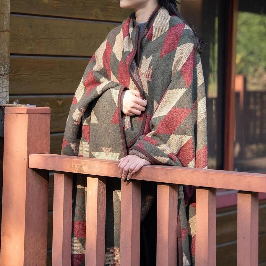 Merinowol deken Grote spreideken voor slaapbank eenpersoonsbed tweepersoonsbed Gezellige dekens voor banken en bedden Zacht en warm Picknick camping 160 x 200 cm