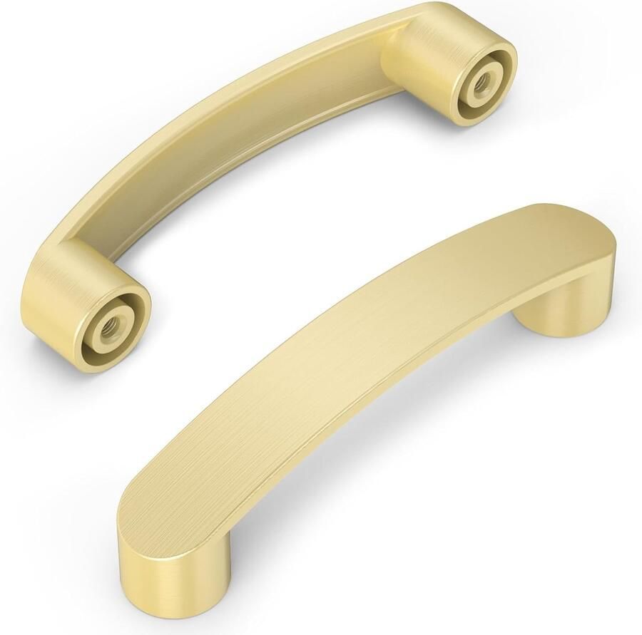 Messing meubelgrepen 10 stuks Gatafstand 96 mm