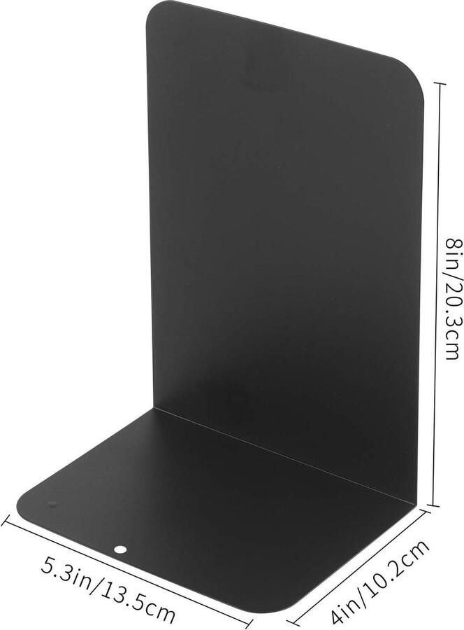 Metaal Boekensteunen Decoratieve CD Boekenstandaard voor Kinderen Thuis School Kantoor Bibliotheek Kinderdagcadeau-Zwart