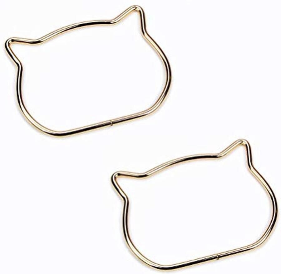 Metaal Handgrepen voor Handtassen met Kat Oortjes DIY Schoudertas Accessoires