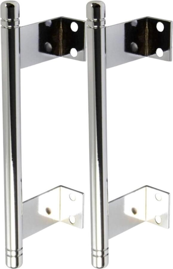 Metaal Slide Handgrepen 2 stuks Verchroomde Keukenkast Meubelgrepen Gepolijst Deurgrepen Vouwdeuren Schuifdeur