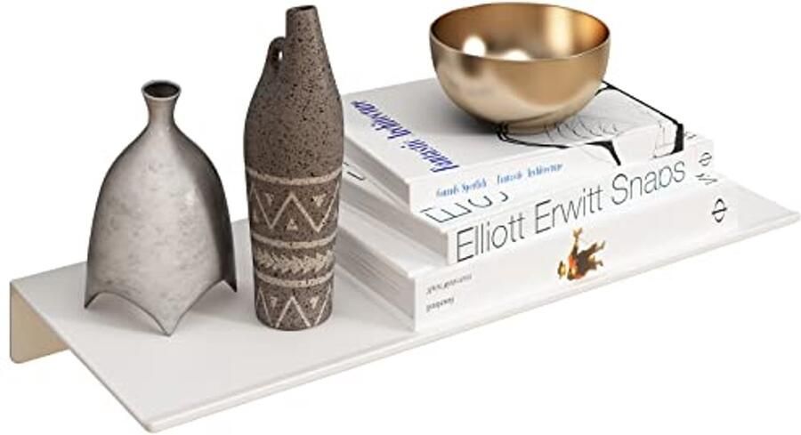 Metaal Wandplank Zwart Zwevende Plank voor Badkamer 30 5 cm Displayplank voor Wandopslag