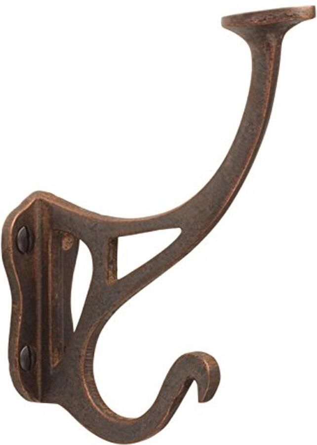 Metafranc vintage haak antieke koperlook hoogwaardige afwerking elegant en decoratief inclusief bevestigingsmateriaal kapstokhaak hoedenhaak kapstokhaak 213781