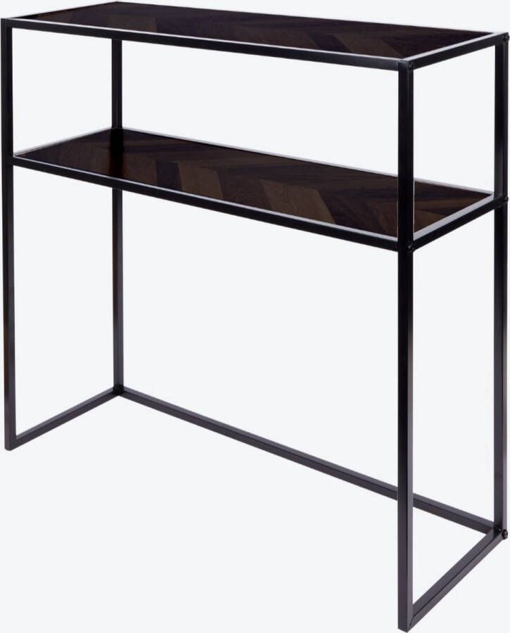 Metal wall cabinet -Metalen kast met legplanken 78 x 27 x 77 cm ZWART- Metaal en MDF