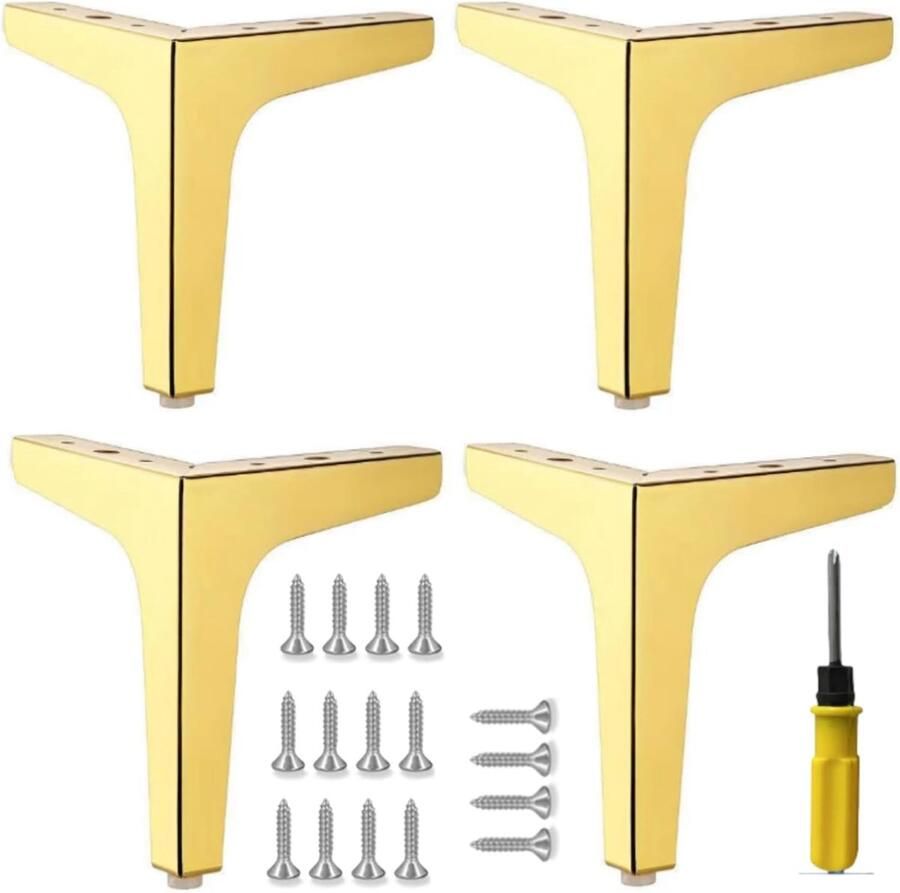 Moderne Meubelpoten Stijlvol voor DIY Projecten 4 Stuks Goud 13cm