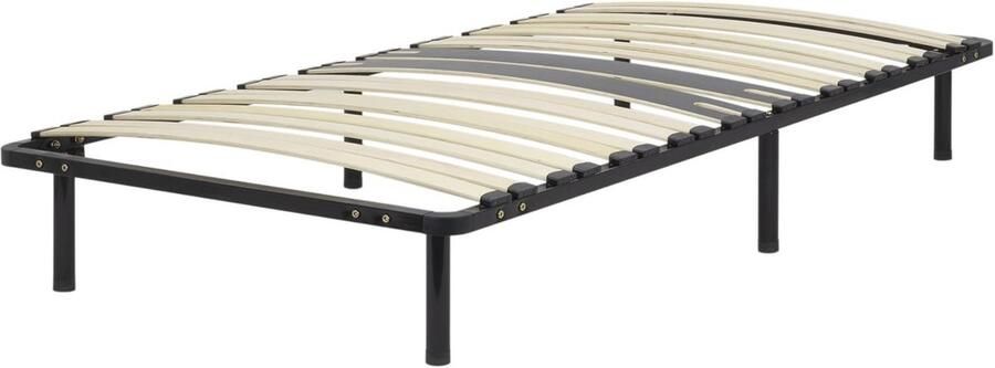 Metalen bed lattenbodem 80 x 200 cm logeerbed met opbergruimte en stabiel lattenframe voor optimaal slaapcomfort