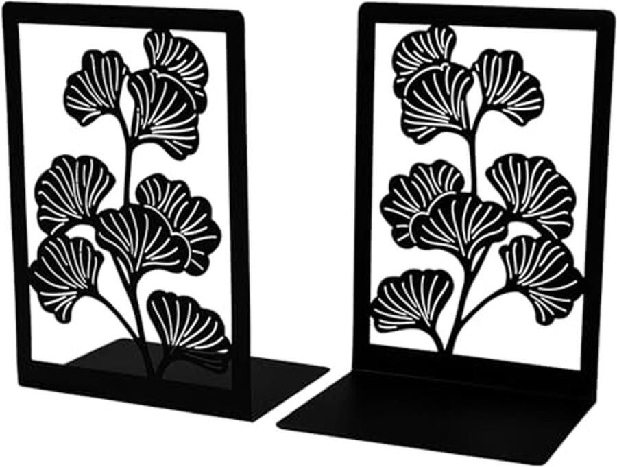 Metalen Boekensteunen voor Boekenkast 2 Stuks met Antislip Voeten