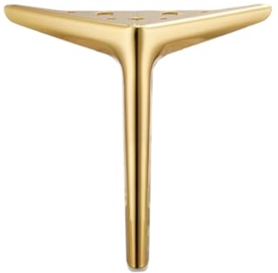 Metalen Meubelpoten Driehoek Voeten voor Kast en Sofa Set van 2 (Goud 20cm)