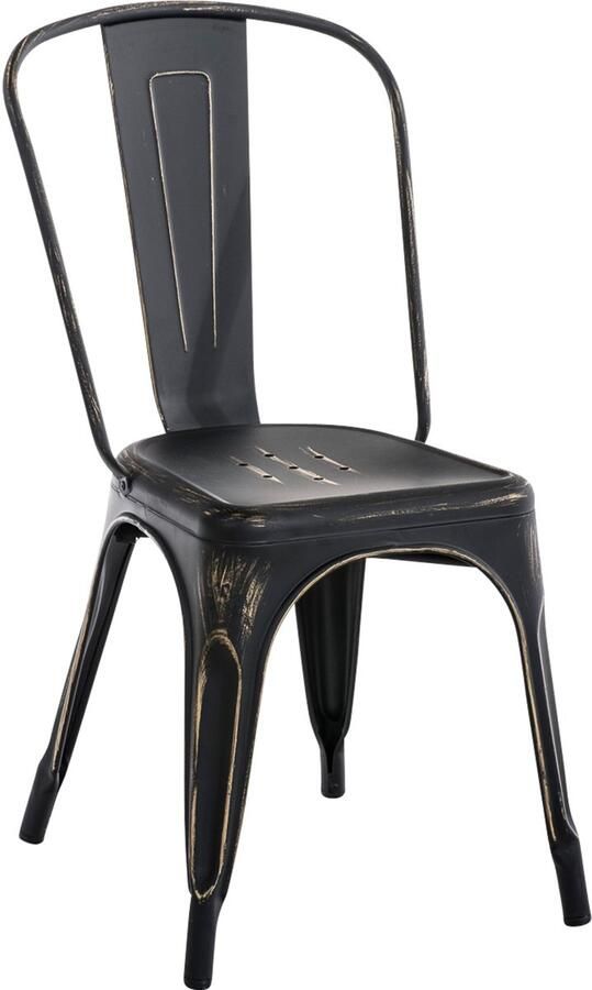 Metalen Eetkamerstoel Industriële Design Stapelbaar voor Ruimtebesparing