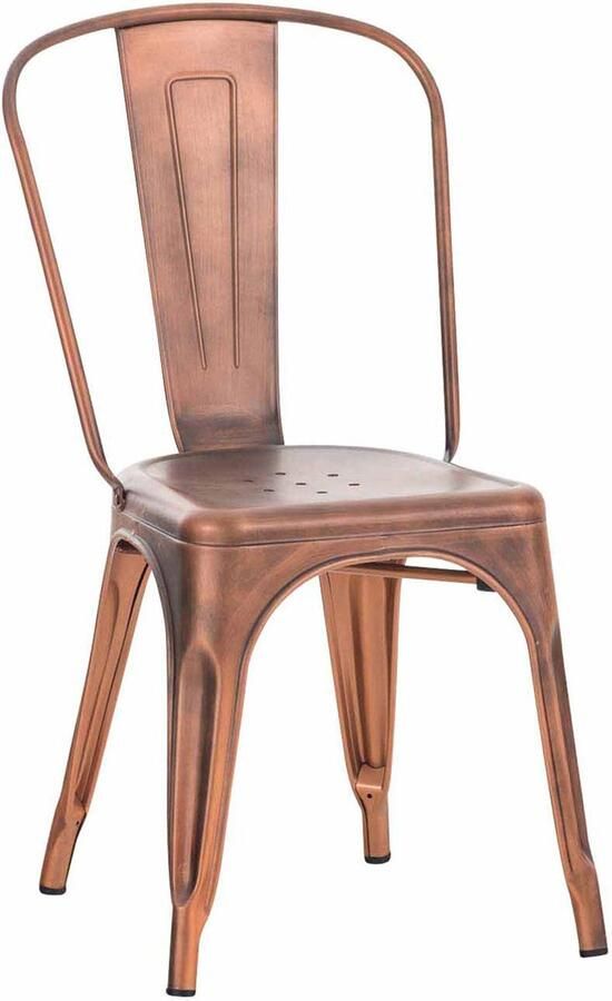 Metalen Eetkamerstoel Industriële Design Stapelbaar voor Ruimtebesparing