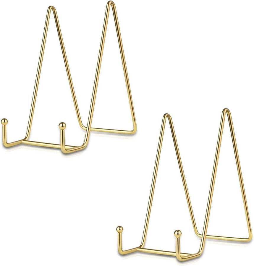 Metalen Ezel Standaard 6 Inch voor Foto's en Decoratieve Items op Bureau Set van 2