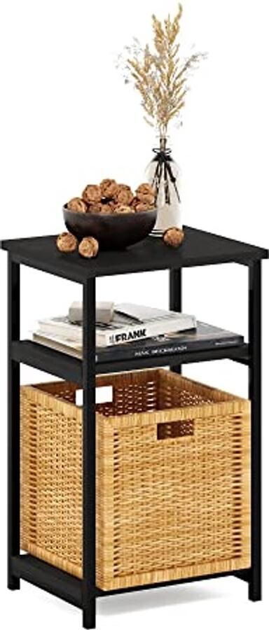 Metalen frame bijzettafel met opbergrekken Modern en praktisch