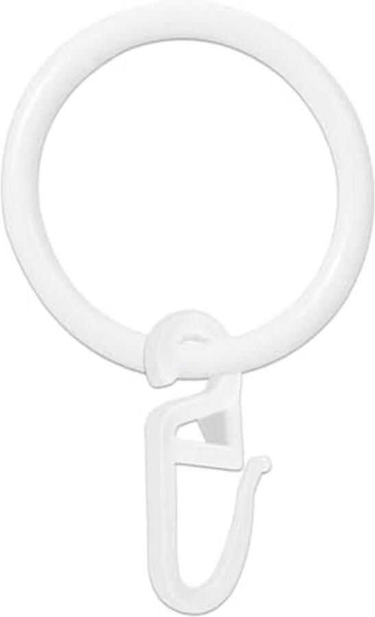 Metalen Gordijnringen en Kunststof Gordijnhaken 50 Stuks 30 mm voor Raam- Bed- en Douchegordijnen