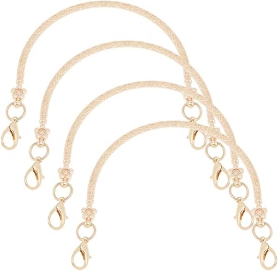 Metalen Handtasgrepen 4 Stuks Lichtgoud Clutch Tas Handgrepen DIY Vervangende Handgreep