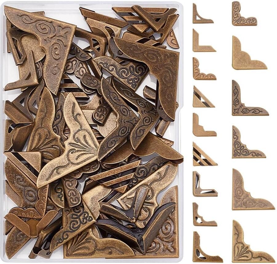 Metalen Hoekbeschermers Vintage Stijl Set van 60