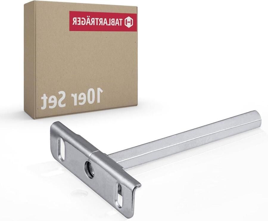 Metalen houders zwevende planken discreet model CLEVER 10 x 100 mm verzinkt staal schroefmontage 10 stuks