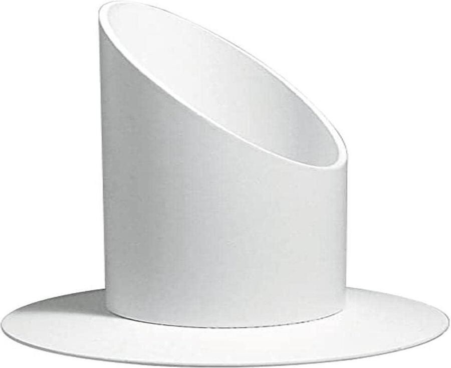 Metalen kaarshouder voor tapse kaarsen stompkaarsen tafelkaarsen doopkaarsen communiekaarsen kandelaars kroonluchters ø 30 mm mat wit. Kaarsenhouder