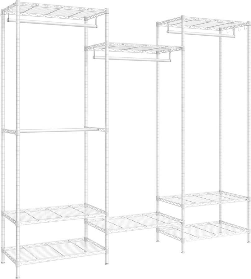 Rootz Living Rootz Steel Kledingrek Kledingkast Organizer Cloud White Heavy Duty Ruim 40cm x 175cm x 180cm