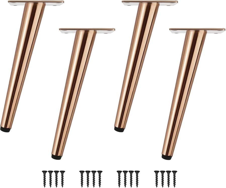 Metalen Kegel Meubelpoten Set van 4 Antislip Basis Geschikt voor Meubels