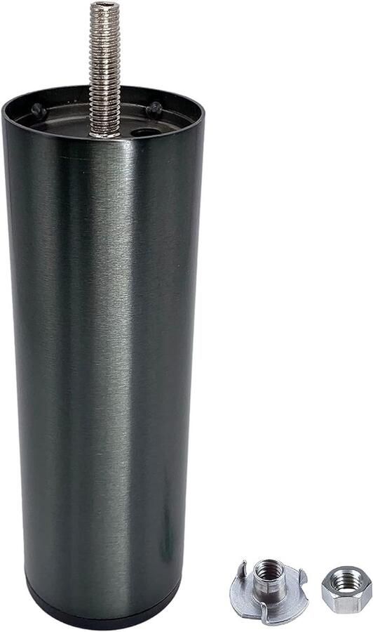 Metalen Meubelpoten Donker Chroom 4 Stuks 15 cm Hoogte