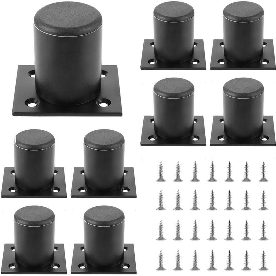 Metalen meubelpoten duurzaam en veelzijdig set van 8 aluminium