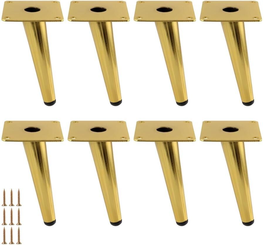 Metalen meubelpoten robuust en elegant set van 4 15 cm ijzer