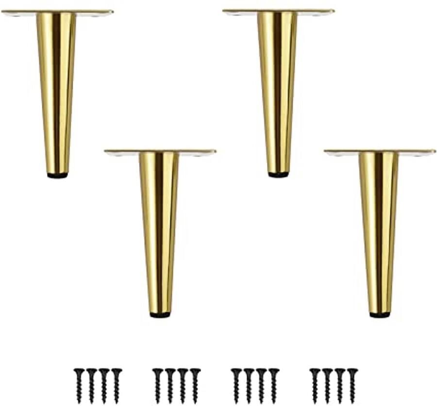 Metalen Meubelpoten Set van 4 voor Tafel en Kast Antislip en Roestbestendig