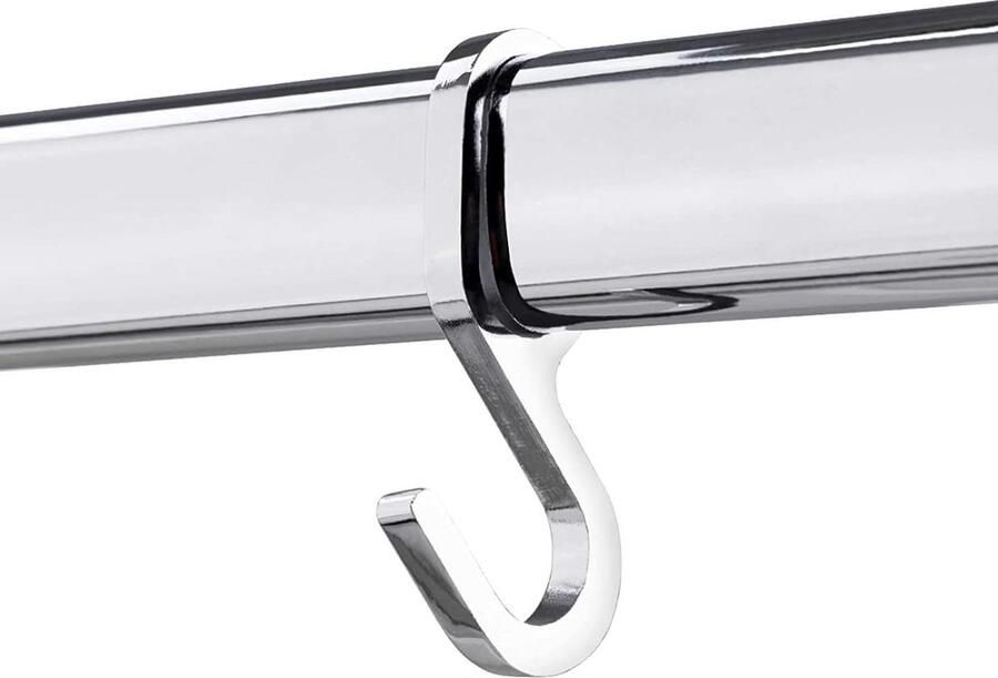 Metalen ovale kaststang set van 10 stuks praktische ophanghaken voor kledingkast uittrekbaar en duurzaam Kledingkast - Foto 3