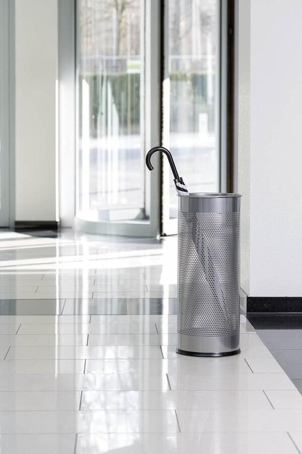 Metalen paraplubak 28 5 liter zilver