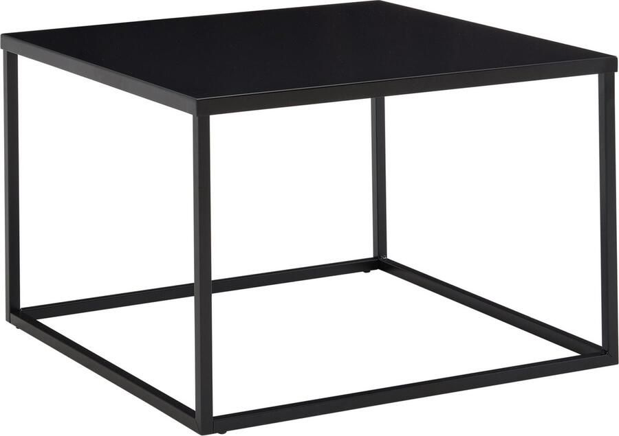 Rootz Living Rootz Metalen Salontafel Vierkante Loungetafel Industrieel Zwart Stalen Vierkante Bijzettafel 60x60x40 cm