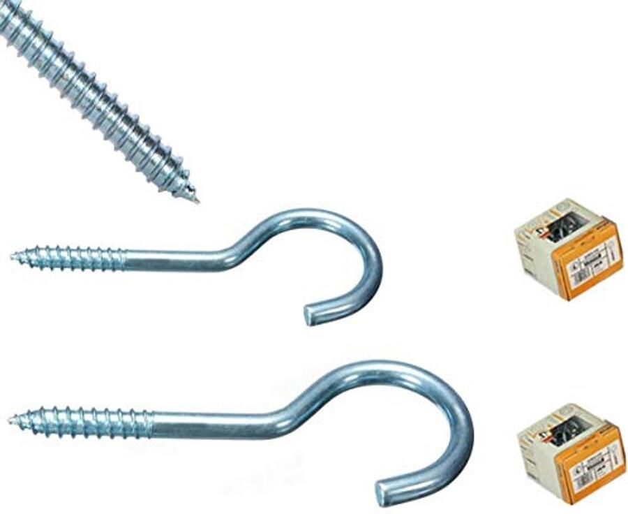 Metalen Schroefhaken voor Wandgarderobe 9cm (15 Stuks)