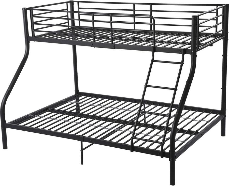 Metalen Stapelbed 3-zits 140 x 200 cm en 90 x 200 cm Ruimtebesparend en Comfortabel