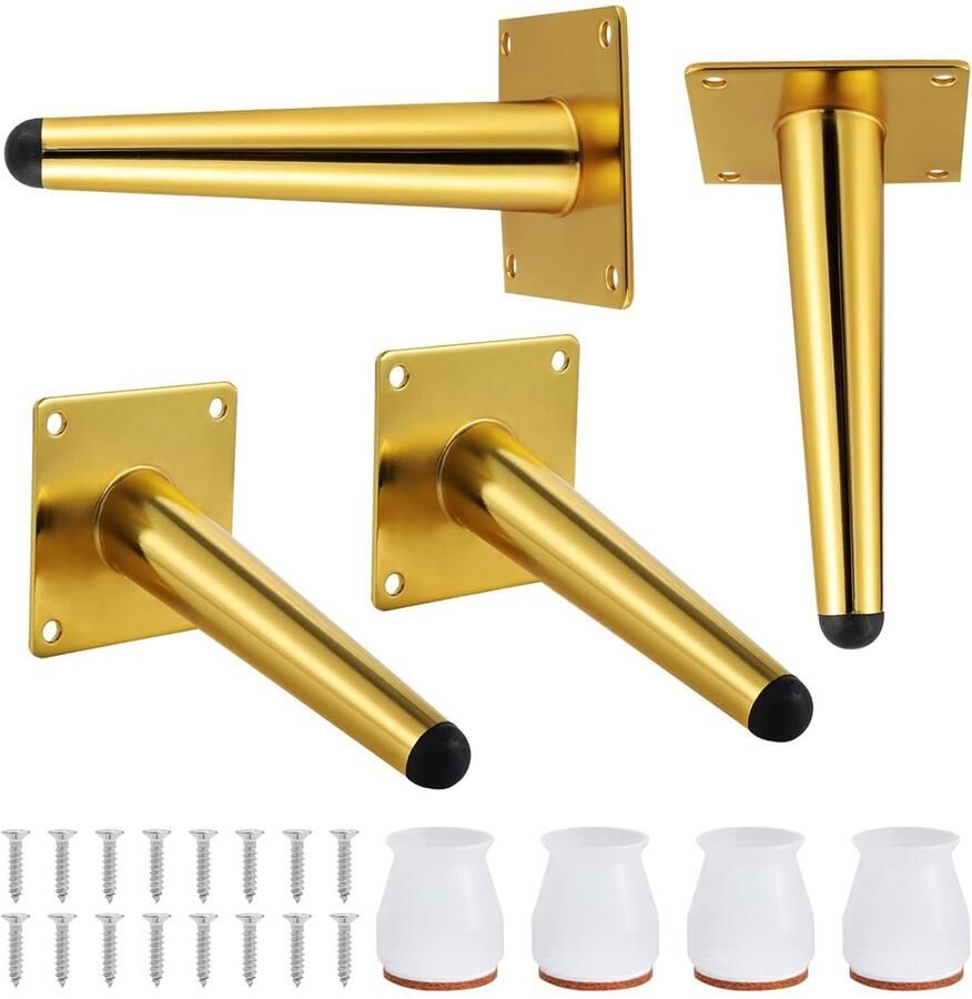 Metalen tafelpoten Gouden meubelpoten Set van 4 Sterk en duurzaam